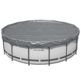 Bestway zwembadcover ø4,27 m rond polyester grijs