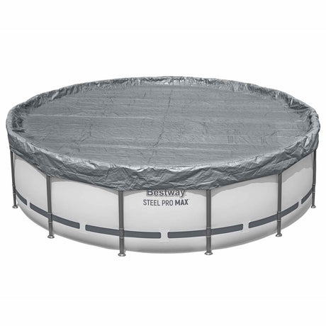 Bestway zwembadcover ø4,57 m rond polyester grijs