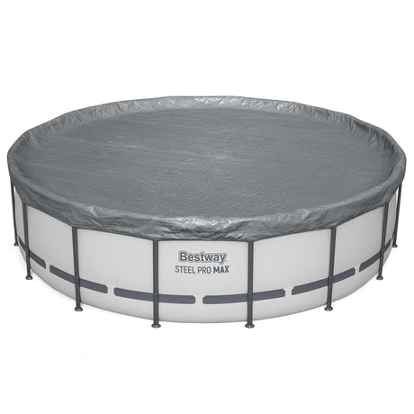 Bestway zwembadcover ø4,88 m rond polyester grijs