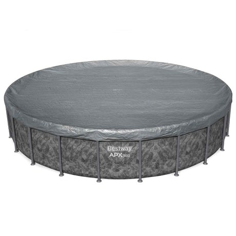 Bestway zwembadcover ø6,71 m rond polyester grijs