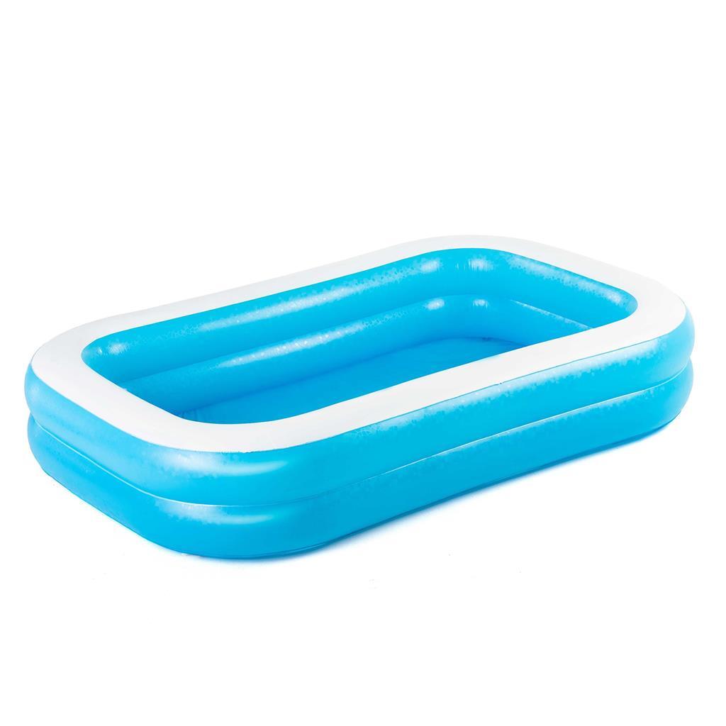 Bestway aufblasbarer Schwimmbad 262x175x51 cm blau weiß