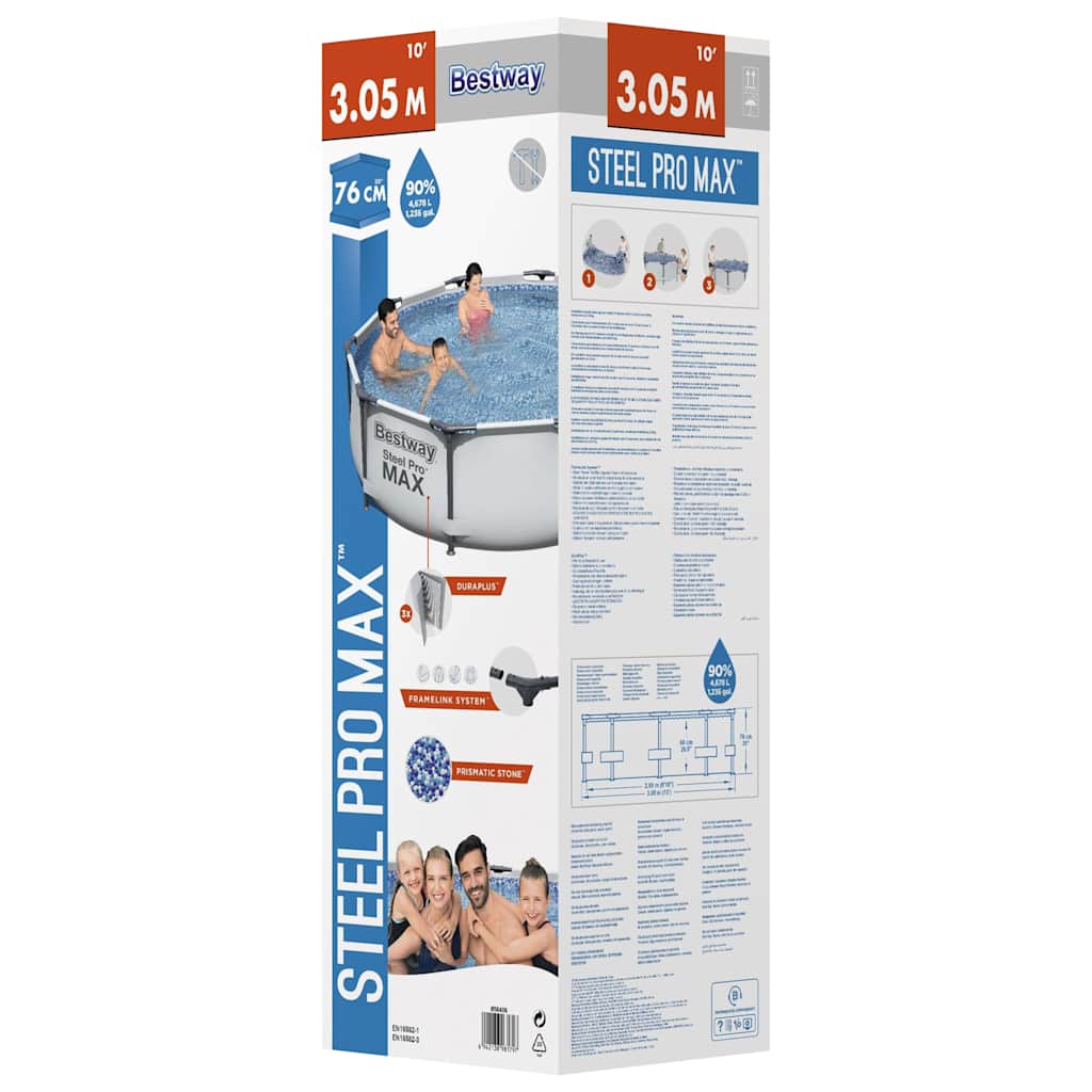 BESTWAY SWARKE POOL SET SET SET SETE PRO MAX 305X76 CM