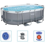 BESTWAY -Schwimmbad über gemahlenem ovalem Stahl 305x200x84 cm