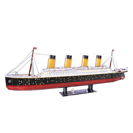 Kubisches lustiges 3D-Puzzle Titanic mit LED-Beleuchtung – 266 Teile.