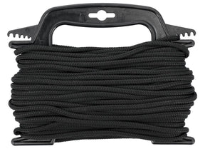 Vorel gevlochten touw 5mm 30m zwart