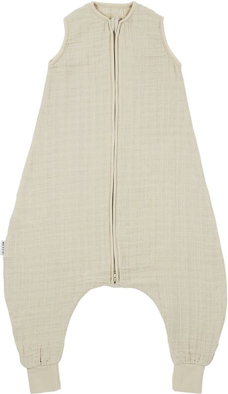 Meyco Baby Uni Sommer-Schlaf-Overall-Pullover – 104 cm – vorgewaschen, hydrophil – weicher Sand