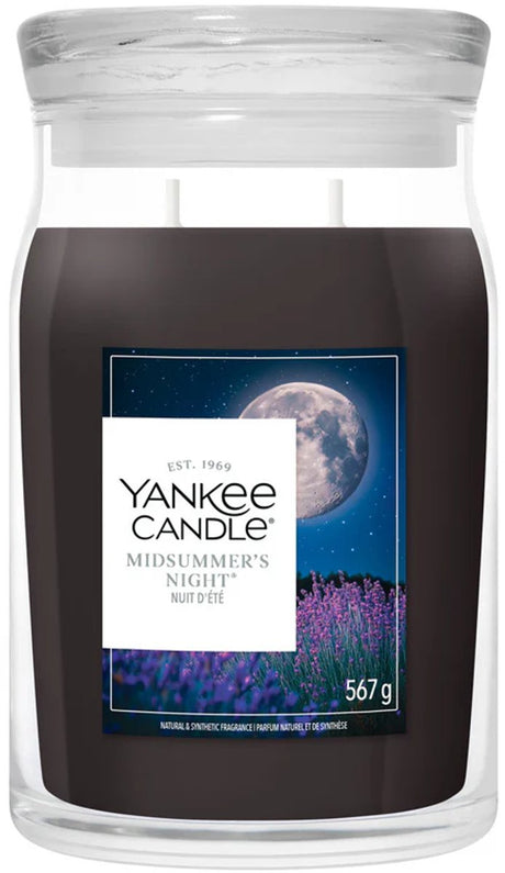 Yankee Candle – Mittsommernacht-Duftkerze im großen Glas – 90 Brennstunden – zwei Dochte