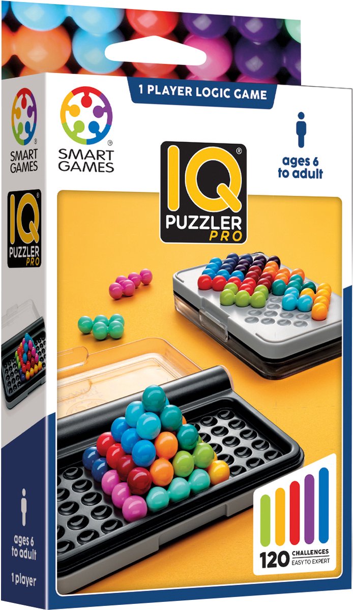 Smartgames IQ Puzzler Pro – logisches Denkspiel Reiserätsel – 120 Aufgaben in 2D und 3D – lehrreiches Solospiel für Kinder und Erwachsene – ab 6 Jahren