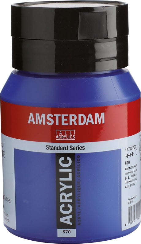 Amsterdam standard series acrylverf pot 500 ml phtaloblauw 570