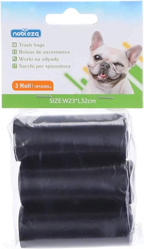 Nobleza hondenpoepzakjes - zwart - 3 rollen