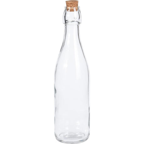Hervorragende Haushaltsglasflasche mit Korken, 500 ml, transparent