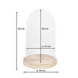 Clayre Eef Glasglocke 6gl2170 transparent 18x28 cm