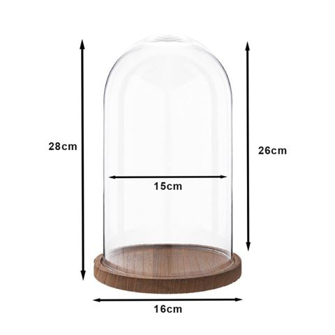 Clayre Eef Glasglocke 6gl1946 transparent 16x28 cm