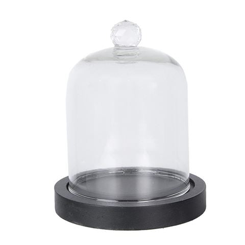 Clayre Eef Glasglocke 6gl4038 schwarz 10x14 cm