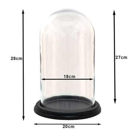 Clayre Eef Glasglocke 6gl3474 transparent 20x28 cm