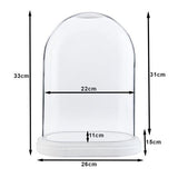 Clayre Eef Glasglocke 6gl1764 transparent 26x15x33 cm