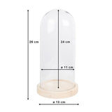 Clayre Eef Glasglocke 6gl4039 braun 13x26 cm