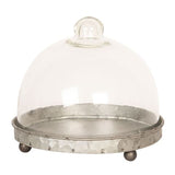 Clayre Eef Glasglocke 6gl2492 grau transparent 16x15 cm