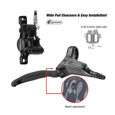 Tektro Disc Brems-Set Hydro rechts HD-T386 1800 mm