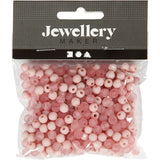 Creativ Company Kunststoffperlen, D 6 mm, Lochgröße 2 mm, ca. 150 Stück, rosa, 40 g 1 Box