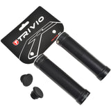 Trivio - Fahrradgriffe geriffelter Griff schwarz + Lock-on schwarz