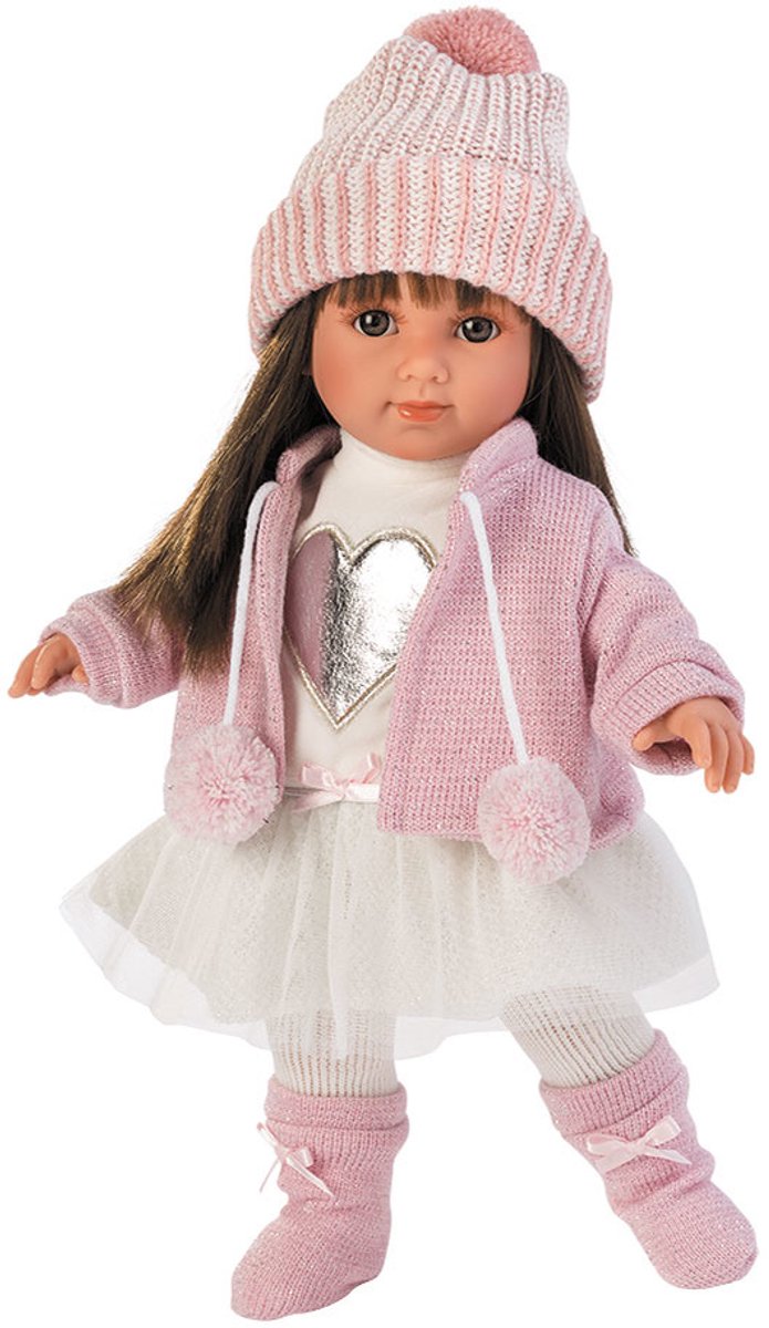 Llorens-Puppe Sara mit braunen Augen und braunem glattem Haar – 35 cm – ab 3 Jahren