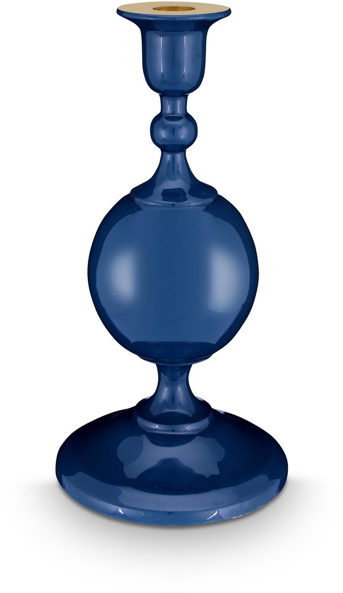 Pip studio kandelaar sphere - kaarsenhouder van metaal - navy - 24cm