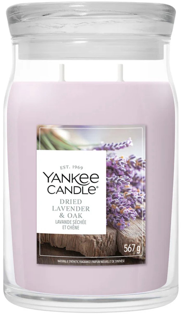 Yankee candle - dried lavender oak large jar - tot 80 branduren