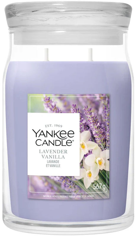 Yankee candle - lavender vanilla large jar - tot 80 branduren