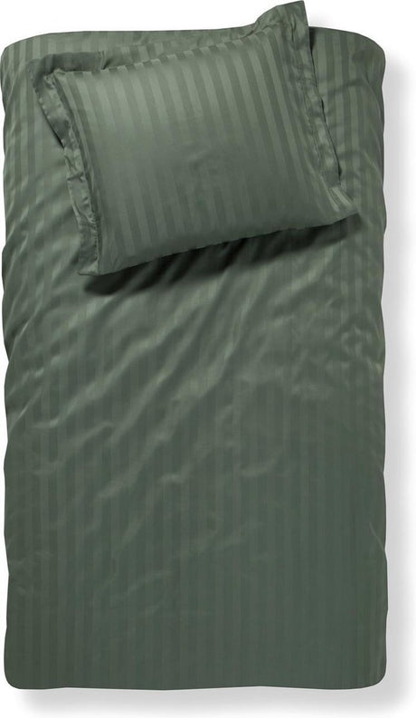 Damai linea - dekbedovertrek - 140x200 220 cm - eenpersoons - laurel + 1 kussensloop 60x70