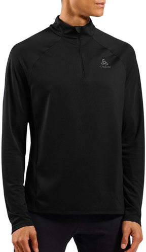 Odlo essential ceramiwarm midlayer 1 2 zip heren - zwart - maat l