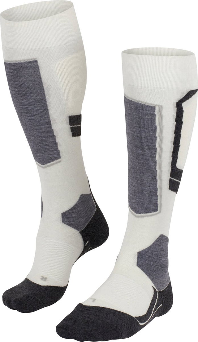Falke sk4 warme dünne Wolle Funktionsmaterial Skisocken Damen Weiß - Größe 41-42