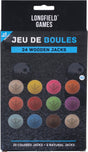 Engelhart Jeu de Boules-Holzböcke-Set – 12 Stück Fluor-Natur – ø30 mm – Pétanque – Longfield