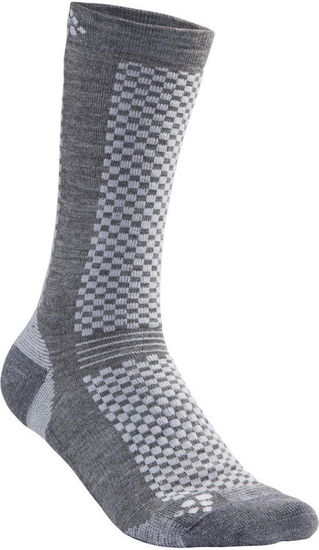 Craft 2er-Pack warme Socken Mitte – Thermosocken aus Merinowolle – Dunkelgrau 37 39