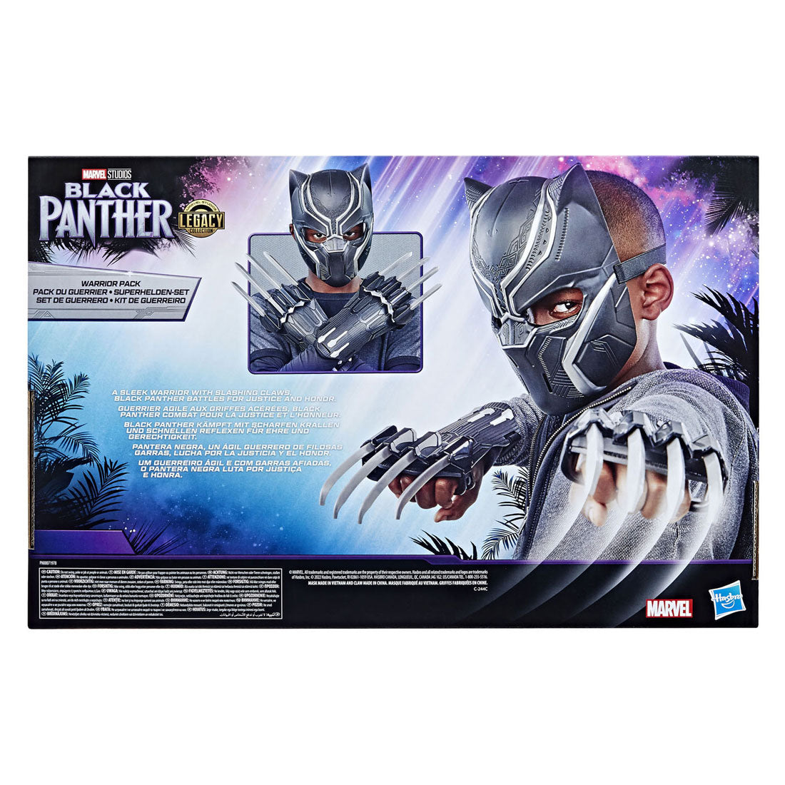 Black panther strijder pakket - masker en handschoenen