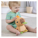 Fisher-Price Snacking Capybara Kuscheltier – Sinnesspielzeug mit Beißring und Rassel