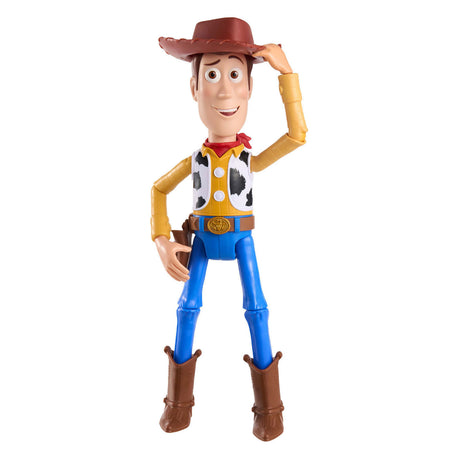 Mattel Disney und Pixar Toy Story 5 große Howdy Partner Woody Figur von 30 cm – bewegliches Spielzeug – kippbarer Hut