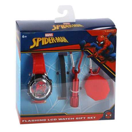 Spiderman-Uhren-Geschenkset - 4-tlg.