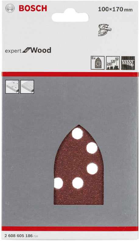 Bosch - 6-teiliges Schleifblatt-Set 100 x 170 mm, 60; 120; 240