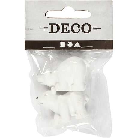 Creativ Company Miniaturfiguren, H: 30 mm, L: 45 mm, weiß, 2 Stück 1 Box