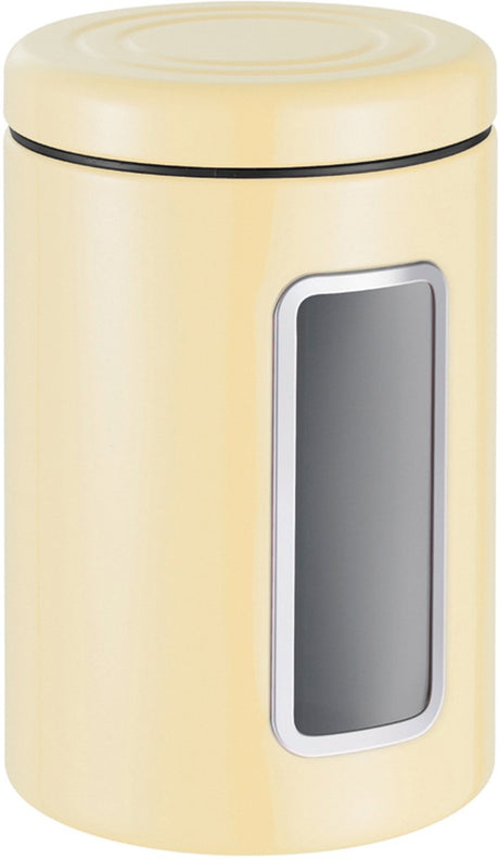 Wesco Classic Line Vorratsbehälter mit Fenster | 2 Liter | Metall - Mandel | Vorratsglas