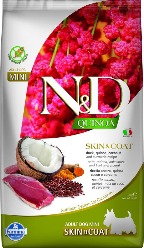 Nd Farmina Dog Quinoa Skin Coat Duck Adult Mini – 2,5 kg