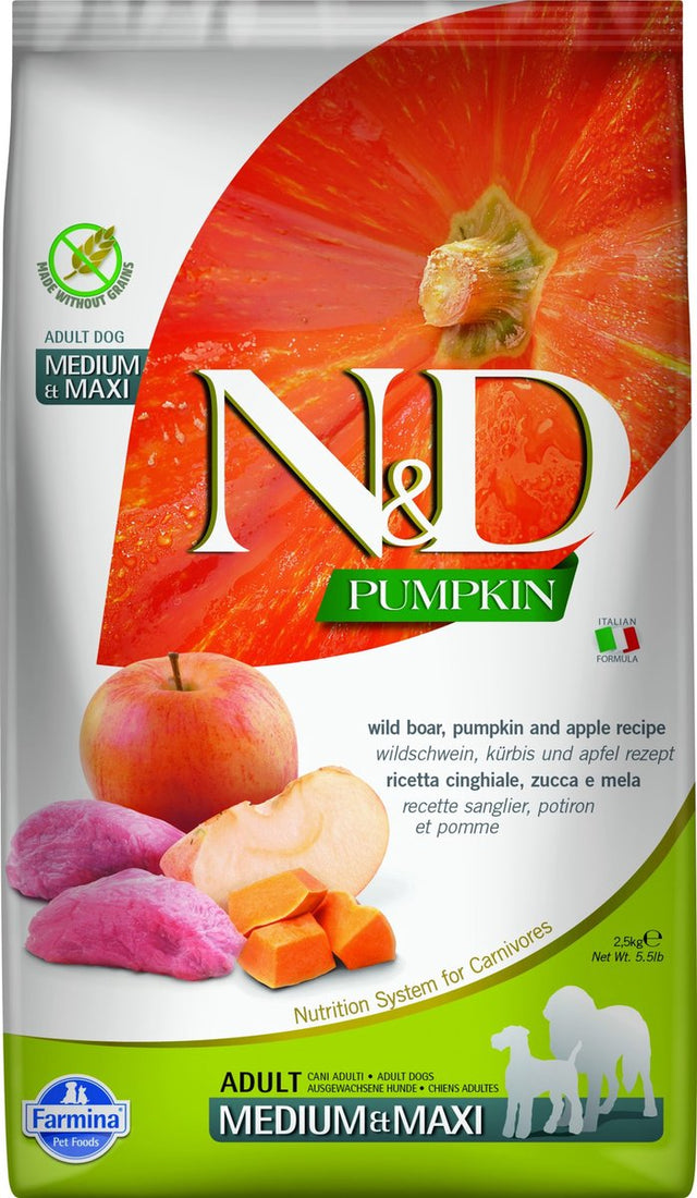 N d Kürbis Hundefutter Wildschwein Medium Maxi 2,5 kg