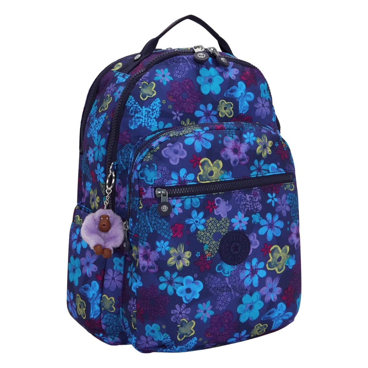 Kipling seoul lap rugzak - dark flower stamp