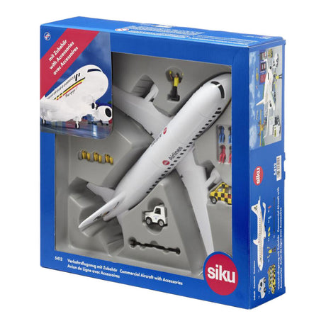 Siku 5412be passagiersvliegtuig met accessoires belgie