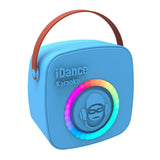 Idance karaoke set met 2 draadloze microfoons - blauw