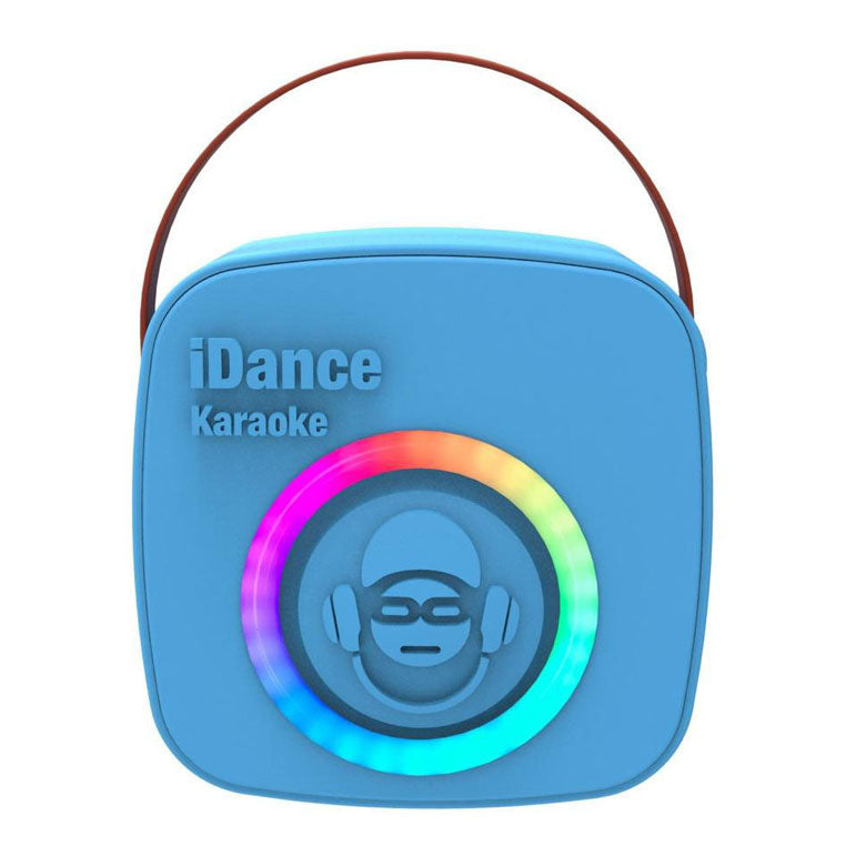 Idance karaoke set met 2 draadloze microfoons - blauw