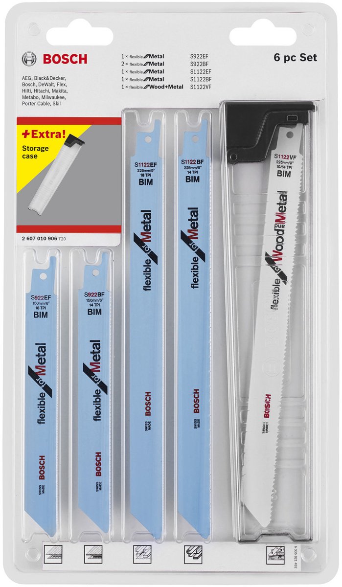 Bosch Satz Säbelsägeblätter, 6-teiliges Set, Top-Seller