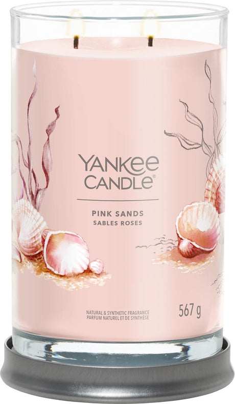 Yankee Candle – Pink Sands große Duftkerze im Glas – 100 Brennstunden – zwei Dochte