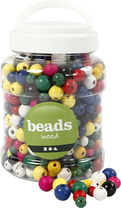 Kreativunternehmen https: www.cchobby.nl wood-beads-d-8-10-12-mm-hole size-2-2-5-mm-ca-540-piece-verschiedene-farben-175-gr-400-ml-1-eimer